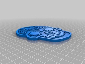 sugar skull interactive art 3d print model - Mito3D