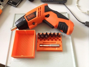 screwdriver hex box black&decker tool holders boxes 3d print model - Mito3D