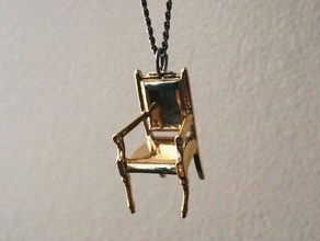 tiny chair jewelry earring furniture necklace 3d print model - Mito3D