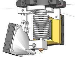folgertech kossel filament cooler mod 3d printer parts fan mount 3d print model - Mito3D