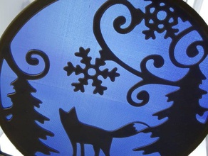 la fox décor les fêtes de noël décoration décorations ornement des flocon neige fenêtre 3d print model - Mito3D