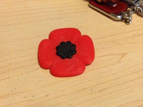 remembrance day poppy standard Münzen Abzeichen royal canadian legion veterans 3d print model - Mito3D