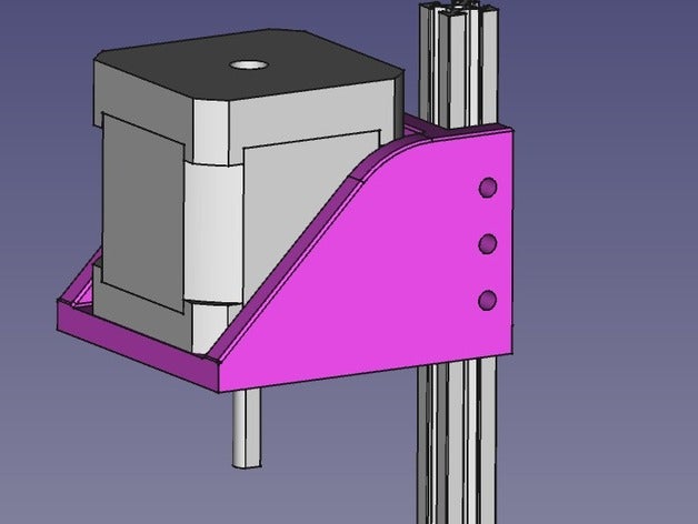 makerbeam neam17 de montage pièces freecad nema17 3D print model - Mito3D