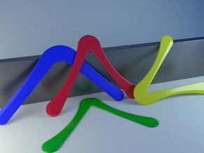 parametrische boomerang fusion 360 sport im freien flighttoy 3d print model - Mito3D