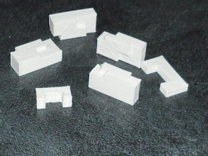 de puzzle simple paramétriques, 6 pièces puzzles 3d print model - Mito3D