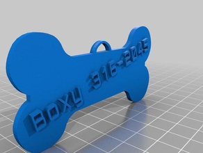 my customized dog tag 1 pets 3d print model - Mito3D