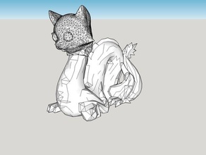 purrrragon gatto-drago 3d la stampa di assegnazione classe mash-up 3d print model - Mito3D