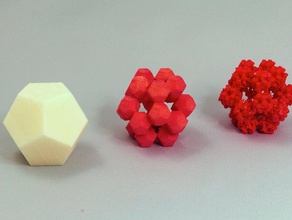 fractal dodecahedra matemática a arte openscad 3d print model - Mito3D