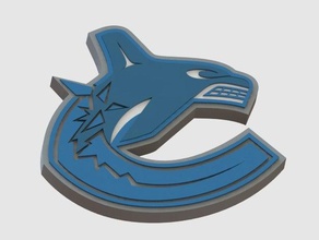 vancouver canucks işaretler logoları 3d logosu buz hokeyi nhl 3d print model - Mito3D
