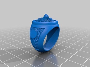 lion ring bijoux 3d print model - Mito3D