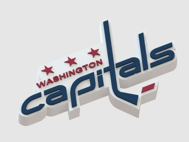 washington capitals Zeichen logos 3d-logo Eishockey nhl 3D print model - Mito3D