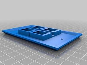 quad keystone de la plaque décor personnalisé 3d print model - Mito3D