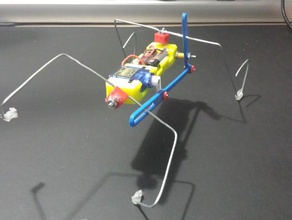1 servo walker vücut v2 Robotik 9g aaa Pil tutucu eğlenceli bacaklar mikro motor quadropod örümcek spiderbot kök öğretim yürüyüş 3d print model - Mito3D