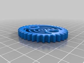 ellipse gear spiral-design math Kunst 3d print model - Mito3D