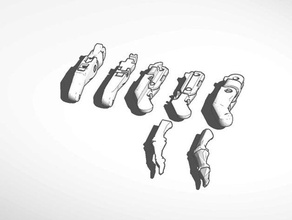 comparison prosthetic finger real skeleton learning 3d print model - Mito3D