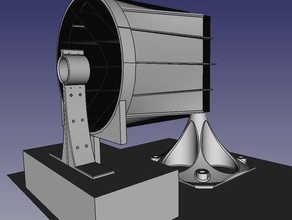 turbina a vento banco di prova ingegneria vawt stress test supporto verticale della galleria del 3d print model - Mito3D