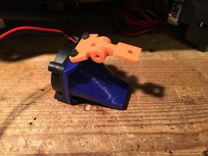 hot end fan mount geeetech rostock mini g2 3d printer parts g2s 3d print model - Mito3D