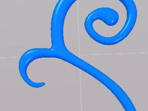 swirly sculture 3d print model - Mito3D
