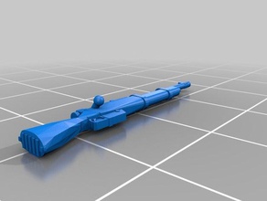 28mm scale rifle props 156 action arms board bolt conversion mini miniature model tabletop weapon 3d print model - Mito3D