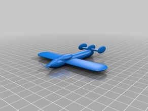 glens plane 3d printing aircraft airplane flying toy 3d print model - Mito3D