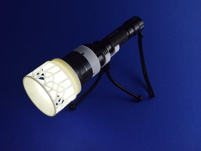 lampshadediffuser antorcha forraderultra fuego c8 al aire libre jardín difusor de flash led luz 3d print model - Mito3D
