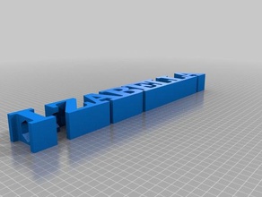izabella i segni loghi personalizzato 3d print model - Mito3D