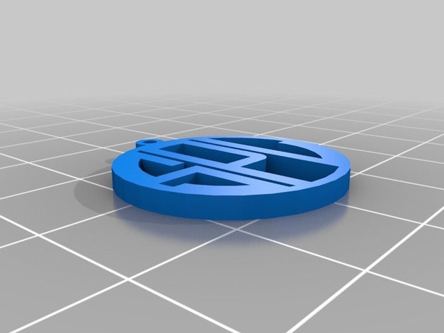 my customized monogram pendant multiple loops jewelry 3D print model - Mito3D