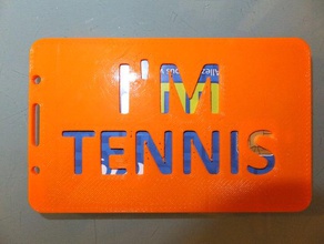 im tennis-Karte id badge Halter - Zubehör card-Inhaber Kreditkarte 3d print model - Mito3D