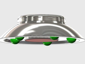 işgalciler modelleri uzaylı saucer spaceship tv uçan gösteriyor ufo 3d print model - Mito3D