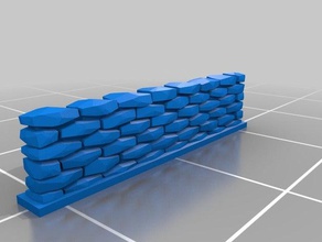 muro de piedra 8x4 props personalizado 3d print model - Mito3D