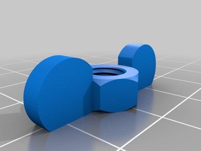 porca borboleta m6 partes personalizado 3d print model - Mito3D
