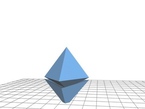 ethereum 3d logo non ufficiale arte 3d print model - Mito3D