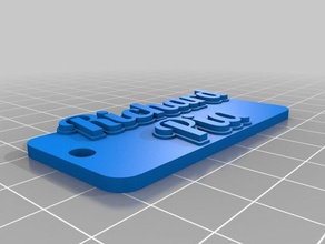 richard pia Anahtarlık özelleştirilmiş 3d print model - Mito3D