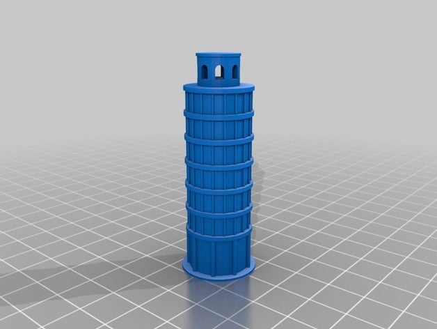 pisa tower buildings structures europe map italy landmark leaning monument 3D print model - Mito3D