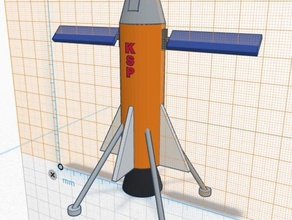 ksp-esque cohete modelos 3d print model - Mito3D