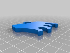 boğa köpek Anahtarlık özelleştirilmiş 3d print model - Mito3D