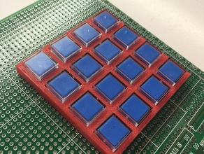 keypad matrix 12mm tac switch electronics 3d print model - Mito3D