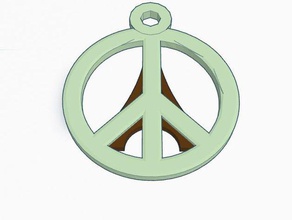 earing peace paris signs logos 3d print model - Mito3D