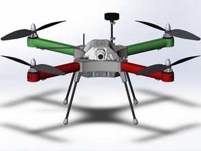 x550 quadcopter rc vehículos d4r-ii drone fatshark 600tvl frsky g-3d de la inmersión maxbotix minimosd pixhawk sonar 3d print model - Mito3D