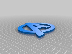 avengers sembolü 3d baskı 3d print model - Mito3D