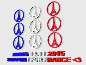 parís 13112015 art europa francia esperanza amor la paz apoyo tragedia mundo 3d print model - Mito3D