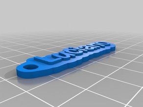 multiline-tag Schlüsselanhänger luciano angepasst 3d print model - Mito3D