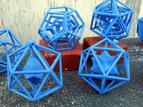 icosahedral christmas ornaments math art openscad 3d print model - Mito3D