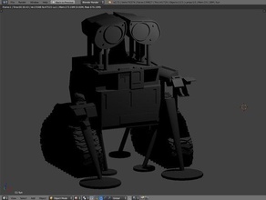 wall-e built-in unterstützt Modell Roboter pixar 3d print model - Mito3D