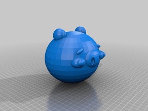 bad piggy 3d printing angry birds 3d print model - Mito3D