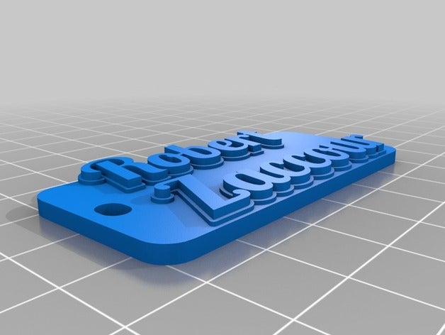 porte clef robert zacour de porte-clés personnalisé 3D print model - Mito3D