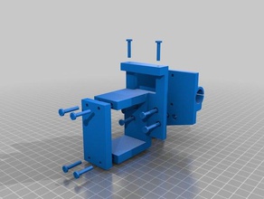 prusa i3 carriage mk8 extruder clamp 3d printer parts rework 3d print model - Mito3D