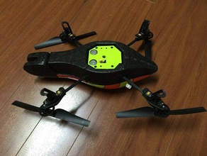 parrot ar drone 10 bottom cover plate mirumod rc vehicles ardrone copter quad quadcopter quadrocopter rotor 3d print model - Mito3D