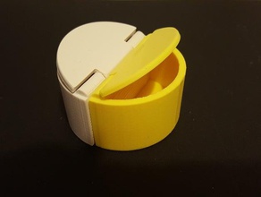 semi-circular box lid Container 3d print model - Mito3D