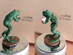 le rana sculture art il design leapfrog creatr 3d print model - Mito3D